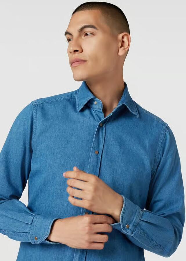 Windsor Vrijetijdsoverhemd in denimlook model 'Livio'
