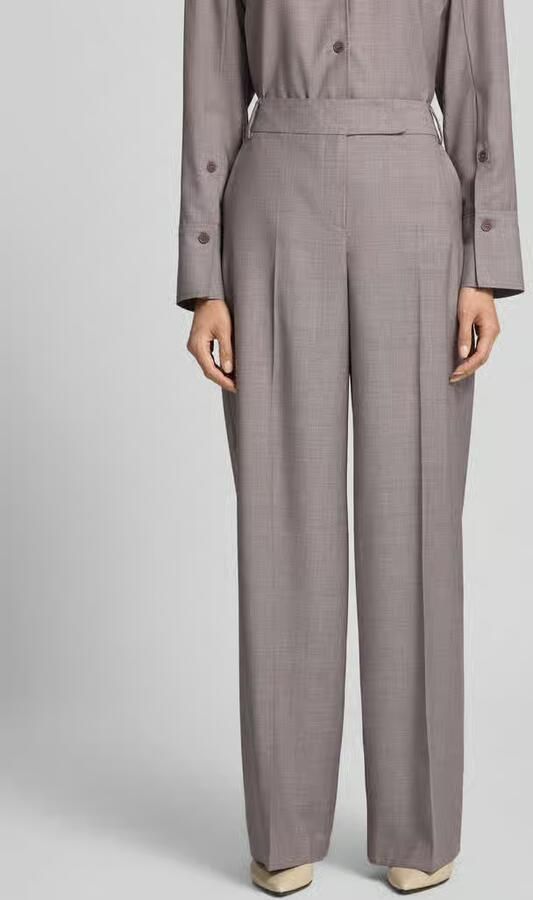 Windsor. wide fit broek van zuivere scheerwol met persplooien - Foto 3
