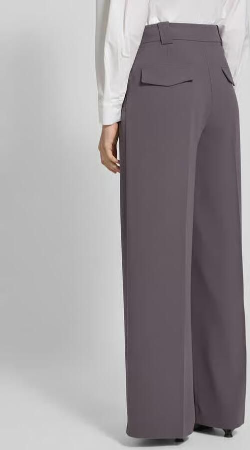 Windsor. Wide leg stoffen broek met bandplooien