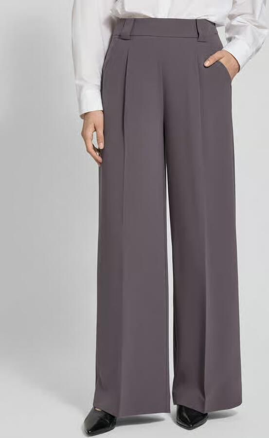 Windsor. Wide leg stoffen broek met bandplooien - Foto 2