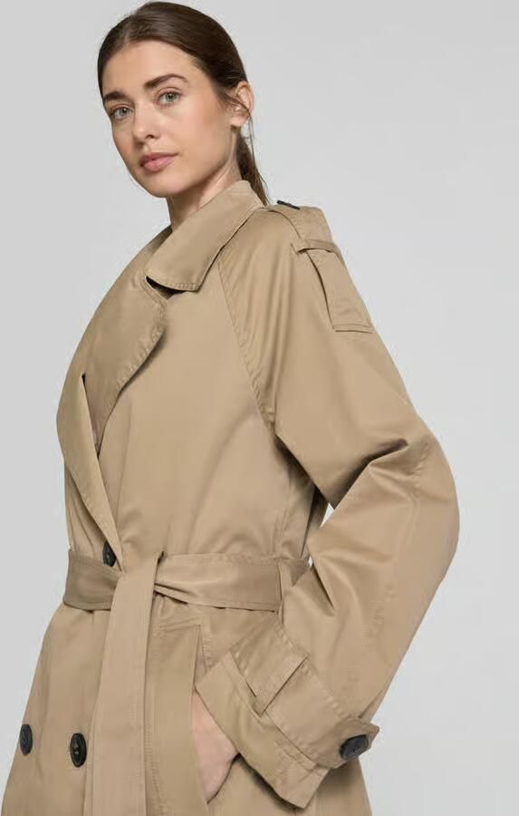 WITHBLACK Trenchcoat met reverskraag
