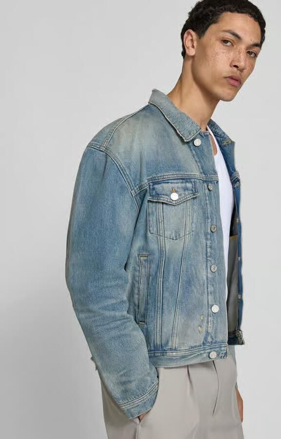WON HUNDRED jeansjack met platte kraag