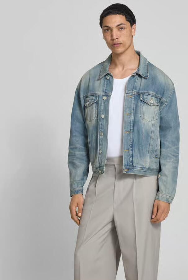 WON HUNDRED Jeansjack met platte kraag - Foto 3