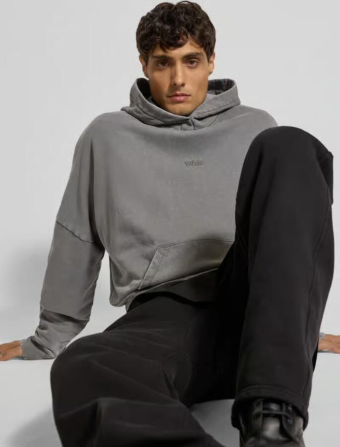 WON HUNDRED Oversized hoodie met logostitching - Foto 2