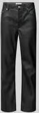 WON HUNDRED Stoffen broek in leerlook