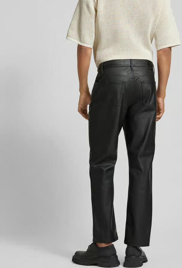 WON HUNDRED Stoffen broek in leerlook - Foto 3