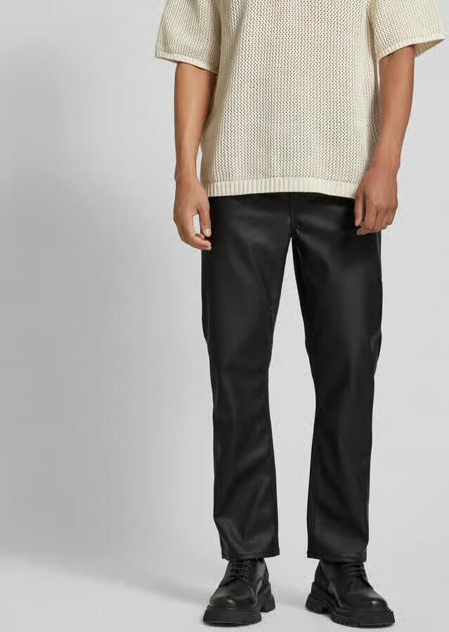 WON HUNDRED Stoffen broek in leerlook - Foto 2