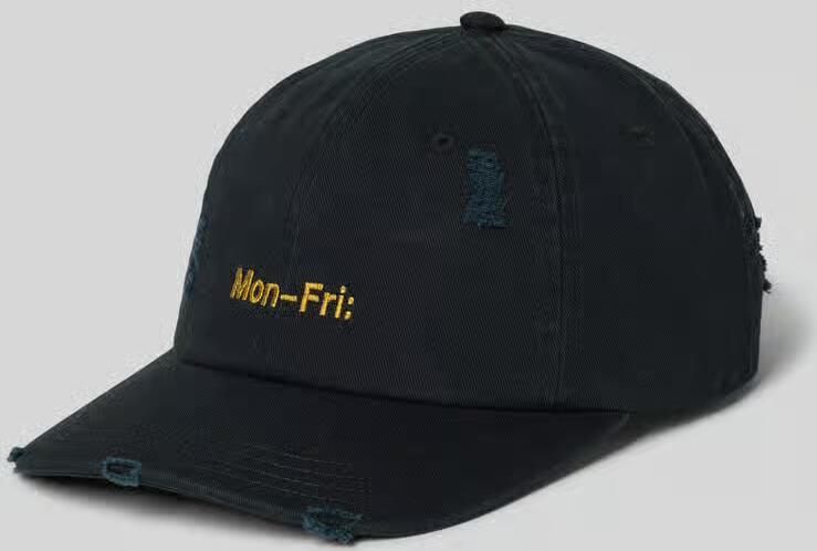 Wood Baseballpet in used-look met stitching - Foto 2