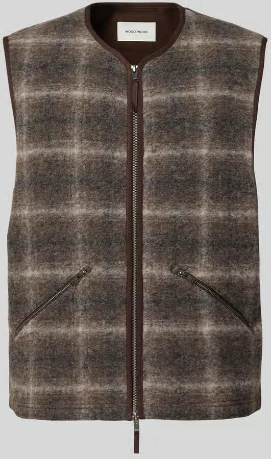 Wood Bodywarmer met tweewegritssluiting model 'Eik'