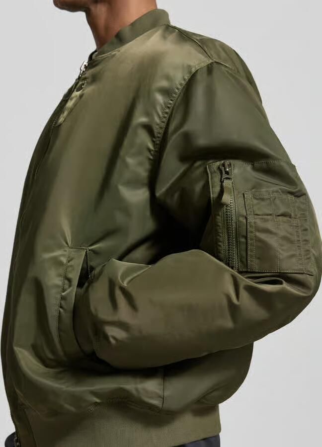 Wood Bomberjack met tweewegritssluiting model 'Poul'