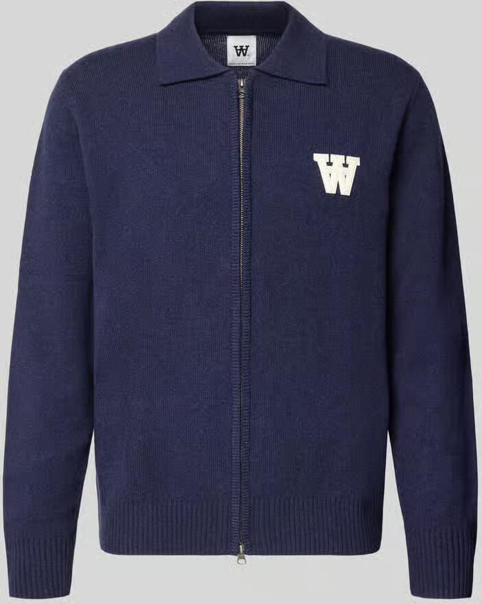 Wood Cardigan van wol met tweewegritssluiting model 'Tay'
