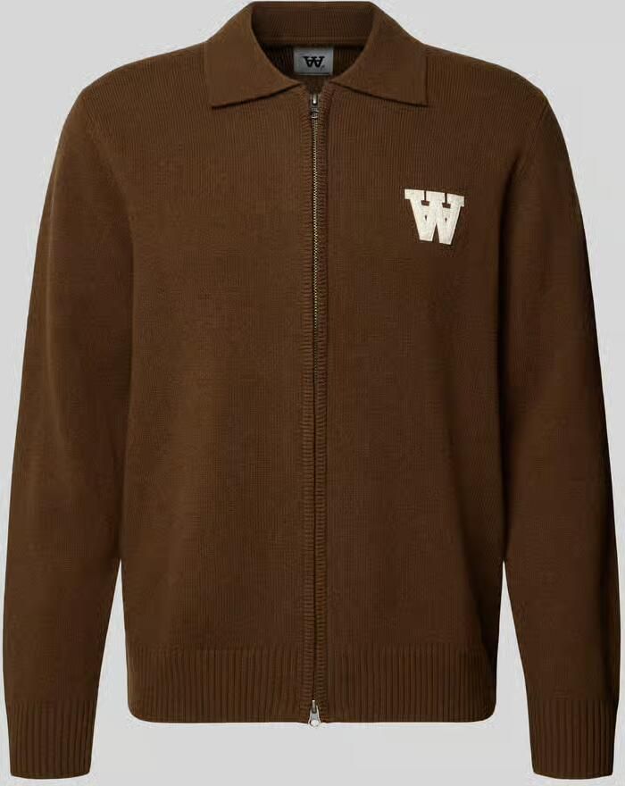 Wood Cardigan van wol met tweewegritssluiting model 'Tay'