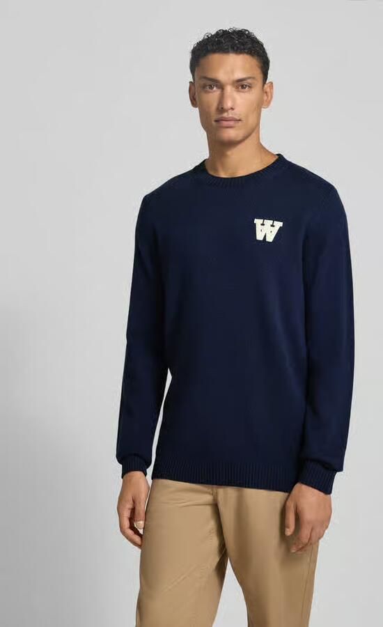 Wood Gebreide pullover met stitching en ronde hals model 'Tay' - Foto 6