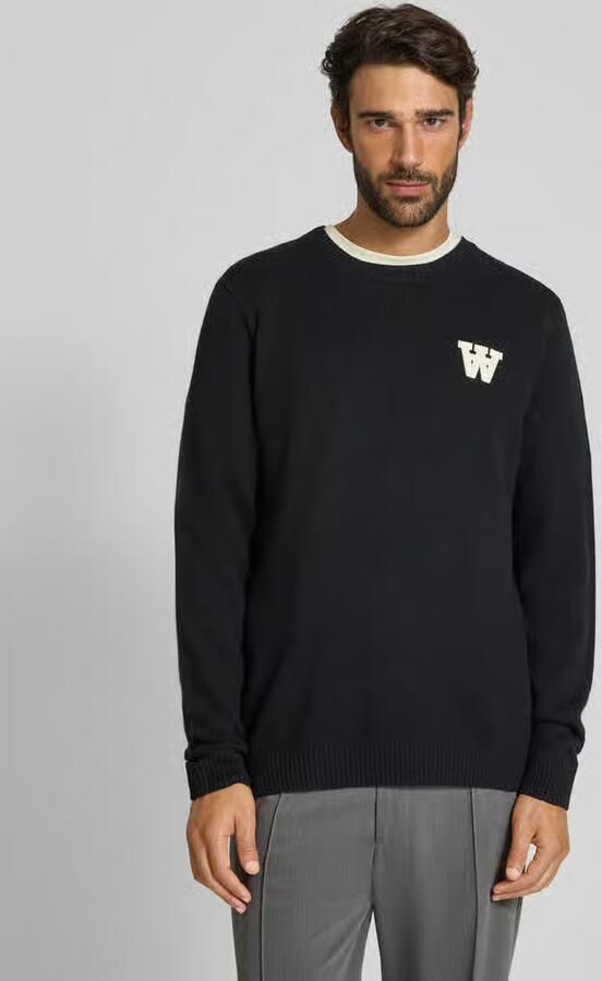 Wood Gebreide pullover met stitching en ronde hals model 'Tay' - Foto 2