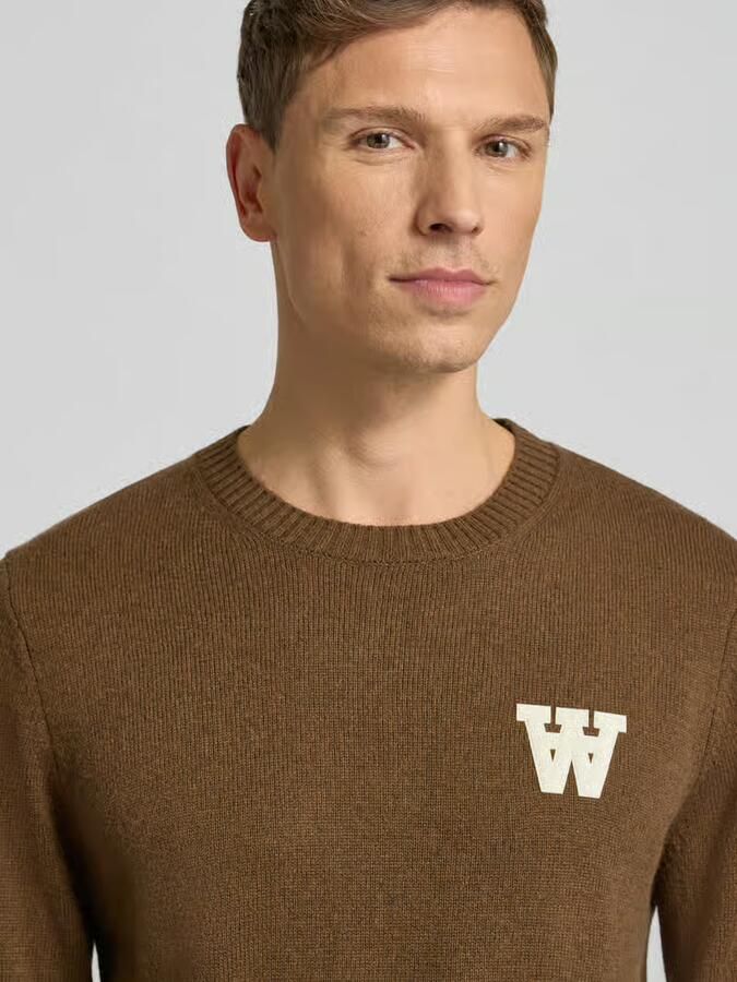 Wood Gebreide pullover van lamswol Model 'Tay'