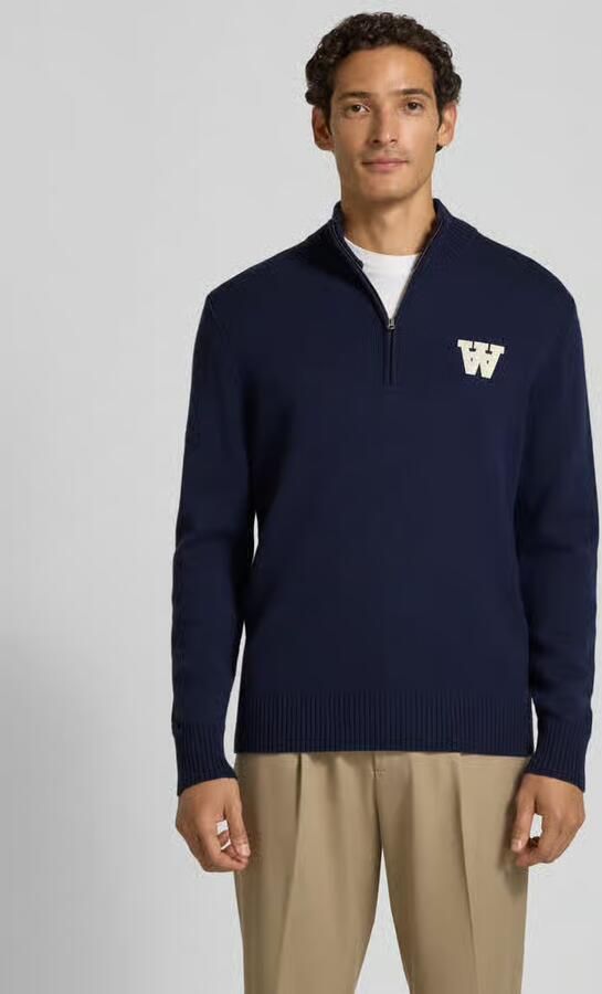 Wood Gebreide pullover van pure lamswol met logopatch model 'Tay' - Foto 3