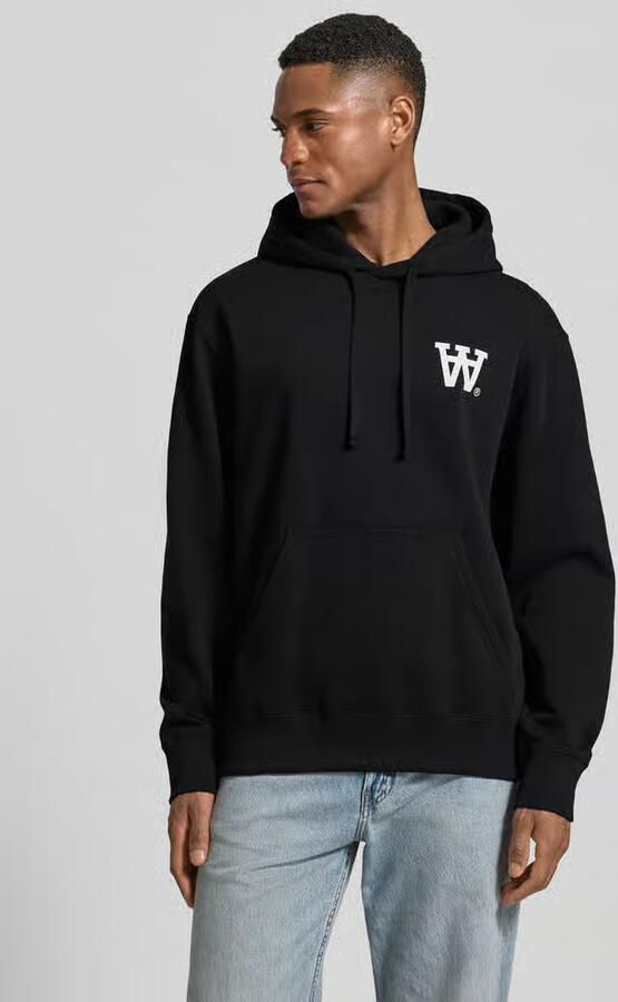 Wood Hoodie met logoprint en kangoeroezak - Foto 2