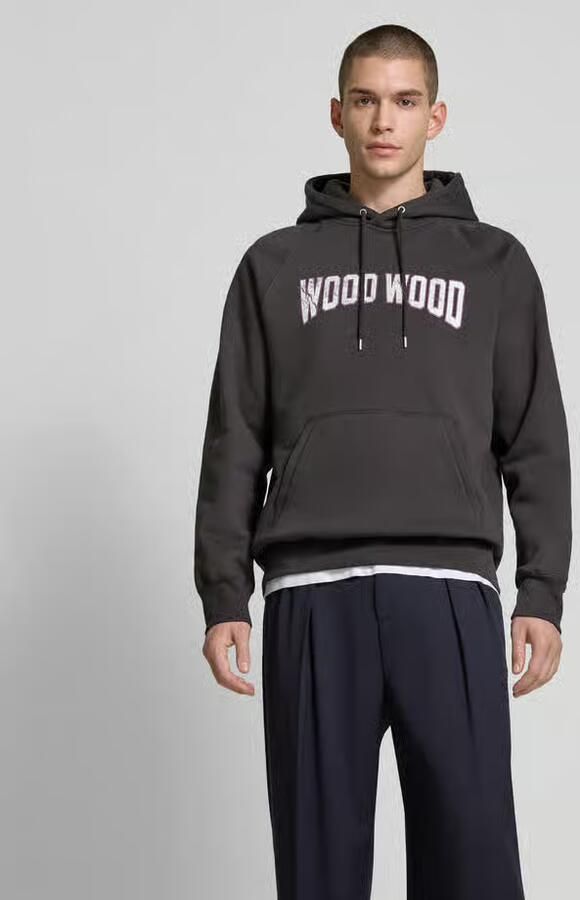 Wood Oversized hoodie met labelprint - Foto 2