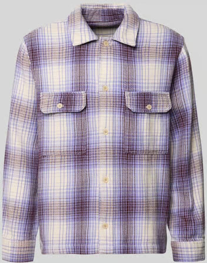 Wood Regular Fit overhemdjack met kentkraag model 'Clay'