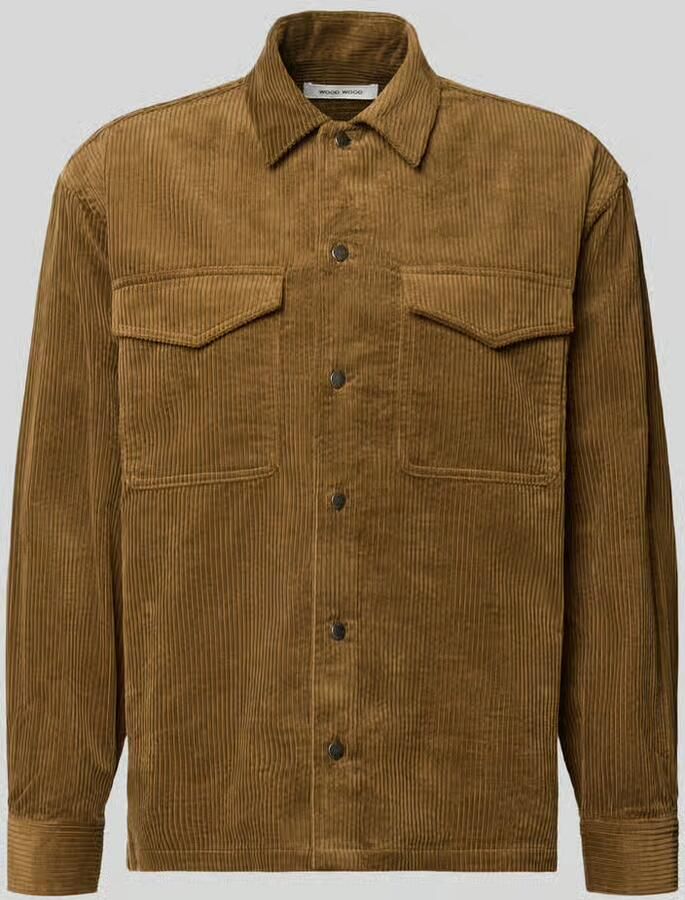 Wood Regular Fit overhemdjack van corduroy model 'David'