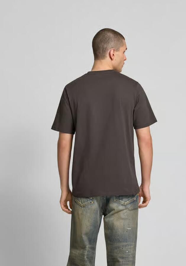 Wood Regular fit T-shirt met labelprint