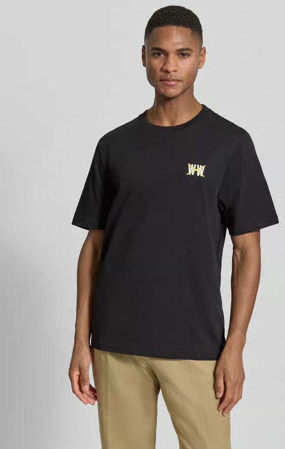 Wood Regular fit T-shirt met logoprint Model 'Bobby' - Foto 2