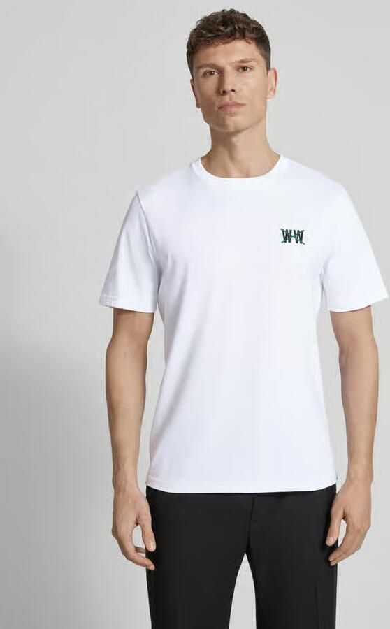 Wood Regular fit T-shirt met logoprint Model 'Bobby' - Foto 2