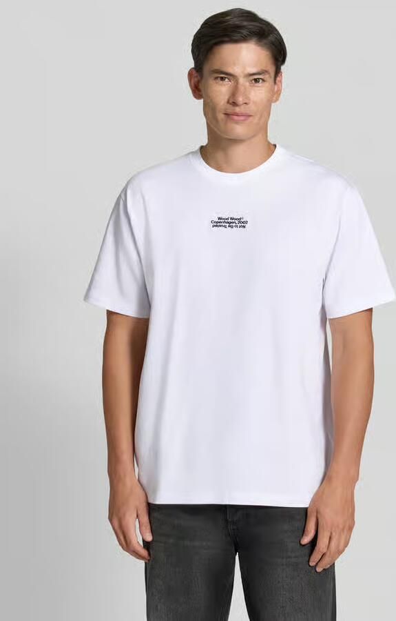 Wood Regular fit t-shirt van puur katoen model 'Oliver' - Foto 3