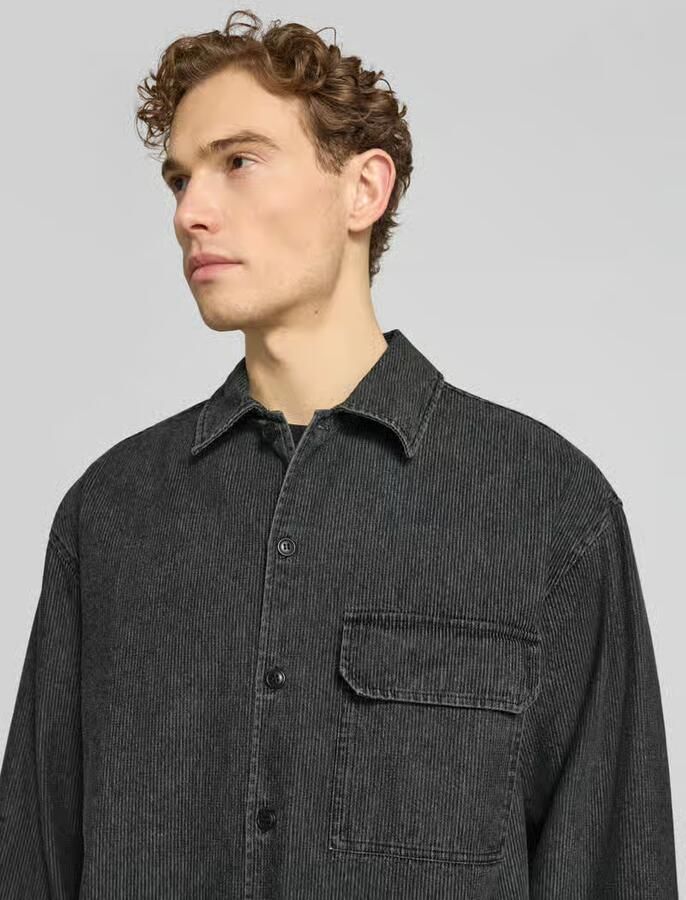 Wood relaxed fit overhemdjack met borstzak model 'David' - Foto 3