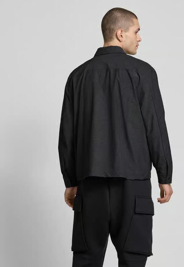Wood Relaxed fit overhemdjack met knoopsluiting