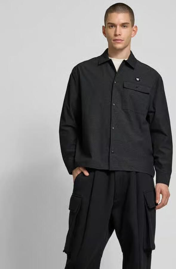 Wood Relaxed fit overhemdjack met knoopsluiting - Foto 2