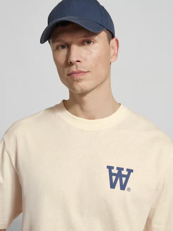 Wood relaxed fit T-shirt met logoprint model 'Liam'