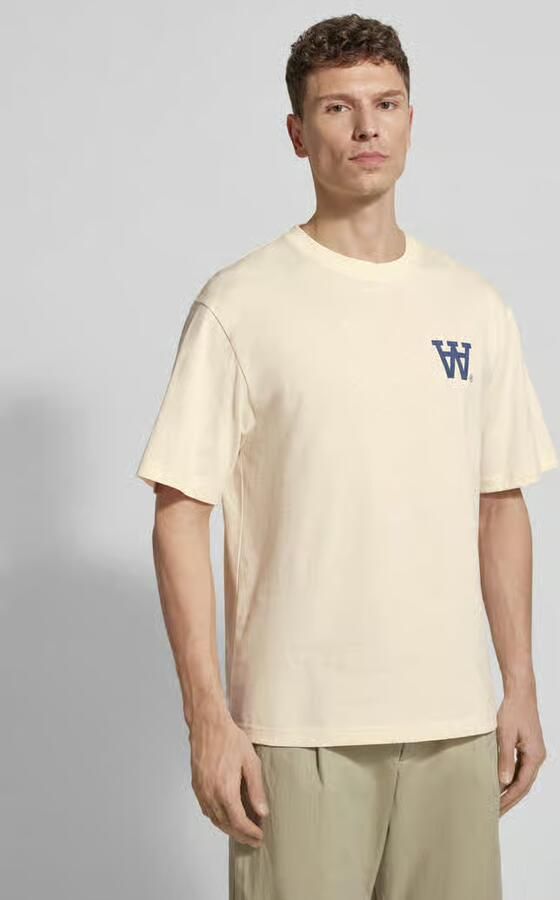 Wood relaxed fit T-shirt met logoprint model 'Liam' - Foto 4
