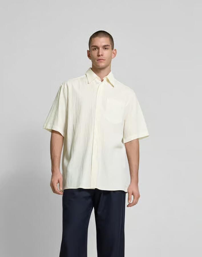 Wood Relaxed fit vrijetijdsoverhemd met knoopsluiting - Foto 3