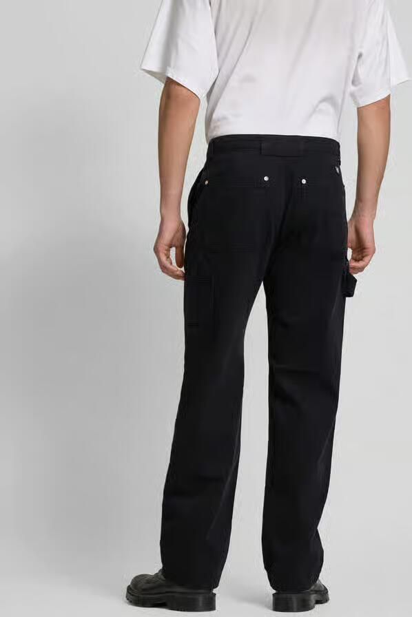 Wood Straight fit jeans met zakken op de pijp
