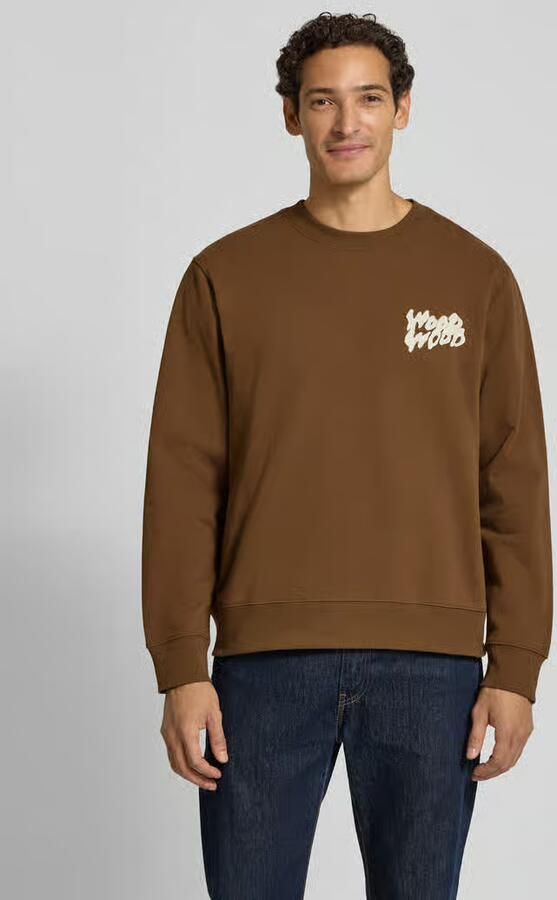 Wood Sweatshirt met labelprint model 'Colter' - Foto 3