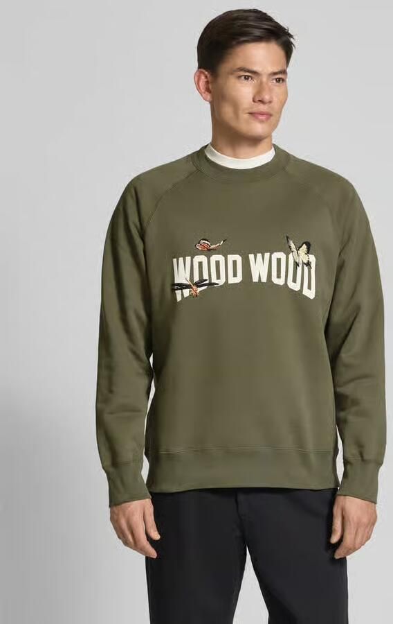 Wood Sweatshirt met motiefstitching model 'Hester' - Foto 2