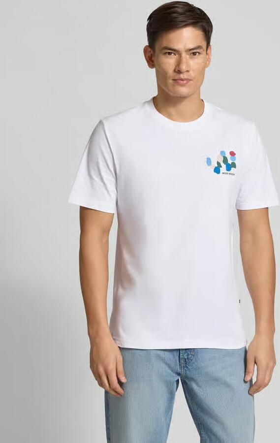 Wood T-shirt met labelprint model 'Bobby' - Foto 2