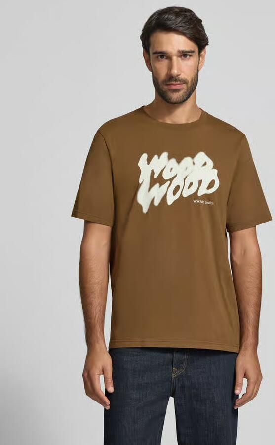 Wood T-shirt met labelprint model 'Bobby' - Foto 3