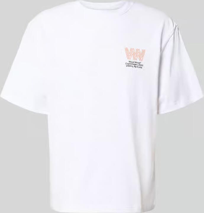 Wood T-shirt met labelprint model 'Gary' - Foto 4