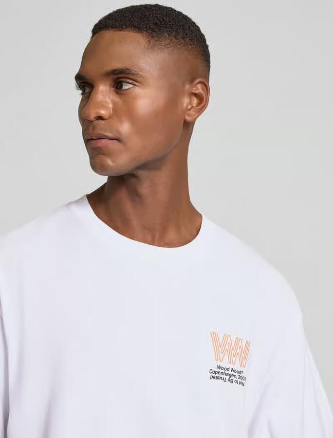 Wood T-shirt met labelprint model 'Gary' - Foto 2