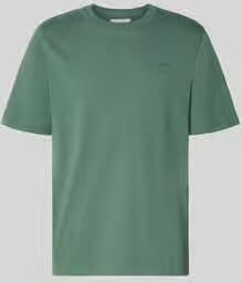 Wood T-shirt met labelstitching model 'Bobby'