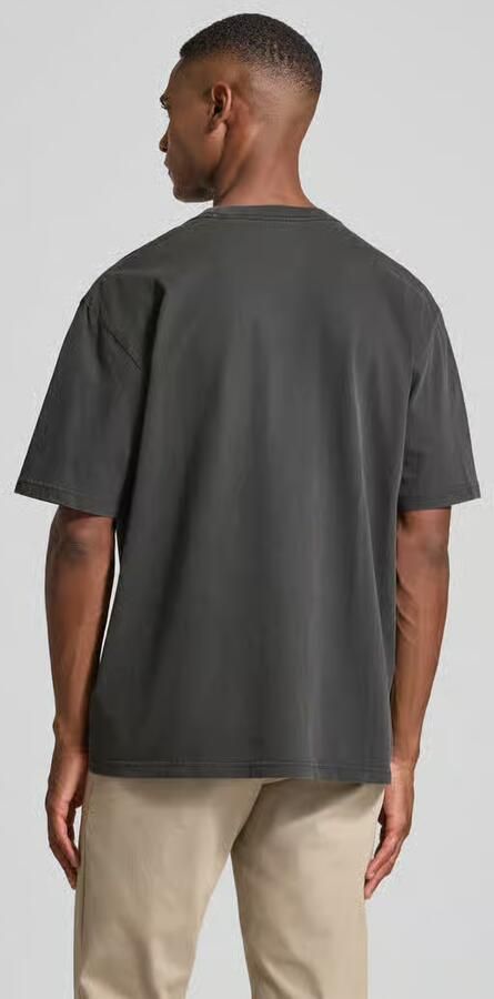 Wood T-shirt met labelstitching model 'Oliver'
