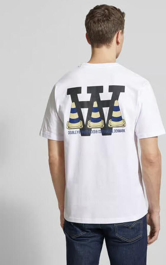 Wood T-shirt met op de achterkant geplaatste print en logo-print - Foto 2
