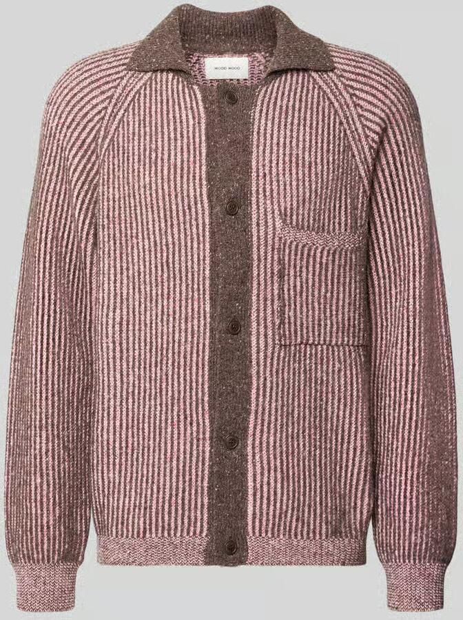 Wood Vest van wolmix met borstzak model 'Sylvester'