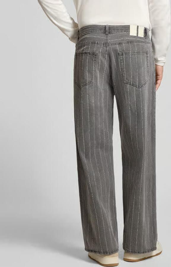 Wood wide fit jeans van puur katoen