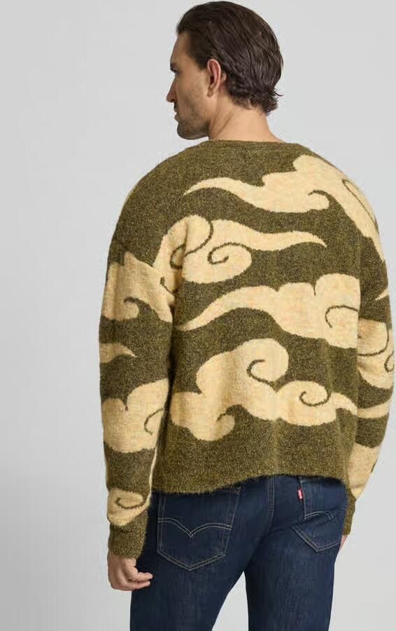 WOODBIRD Gebreide pullover met ribboorden model 'Kurt'