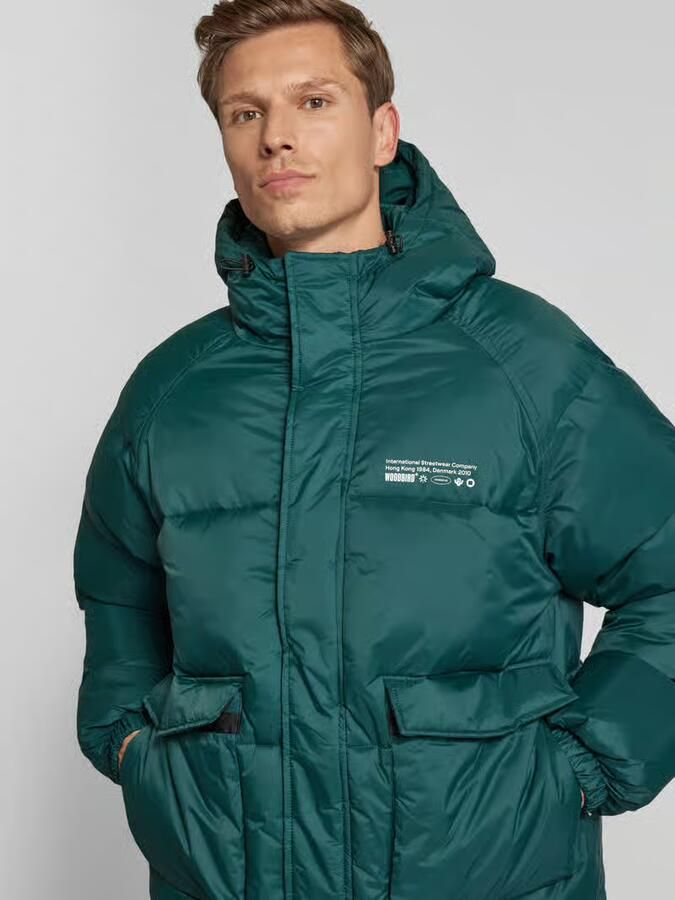 WOODBIRD Gewatteerd jack met labelprint model 'ZUMO'