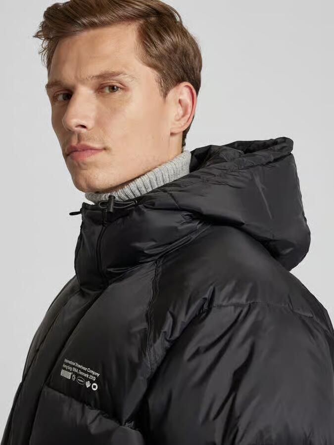WOODBIRD Gewatteerd jack met labelprint model 'ZUMO'