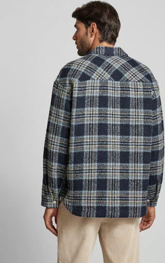 WOODBIRD Loose fit overhemdjack in gemêleerde look model 'Buck'
